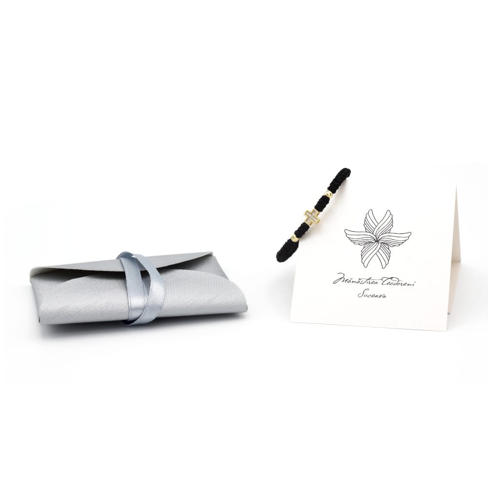 brățară ÎNGER PĂZITOR aur 14k MIPCZABS423BO0 negru